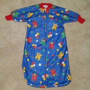 VTG Circo Clowns Circus Sleep Sack 0-12 Months Blue Red Yellow Green PILLING